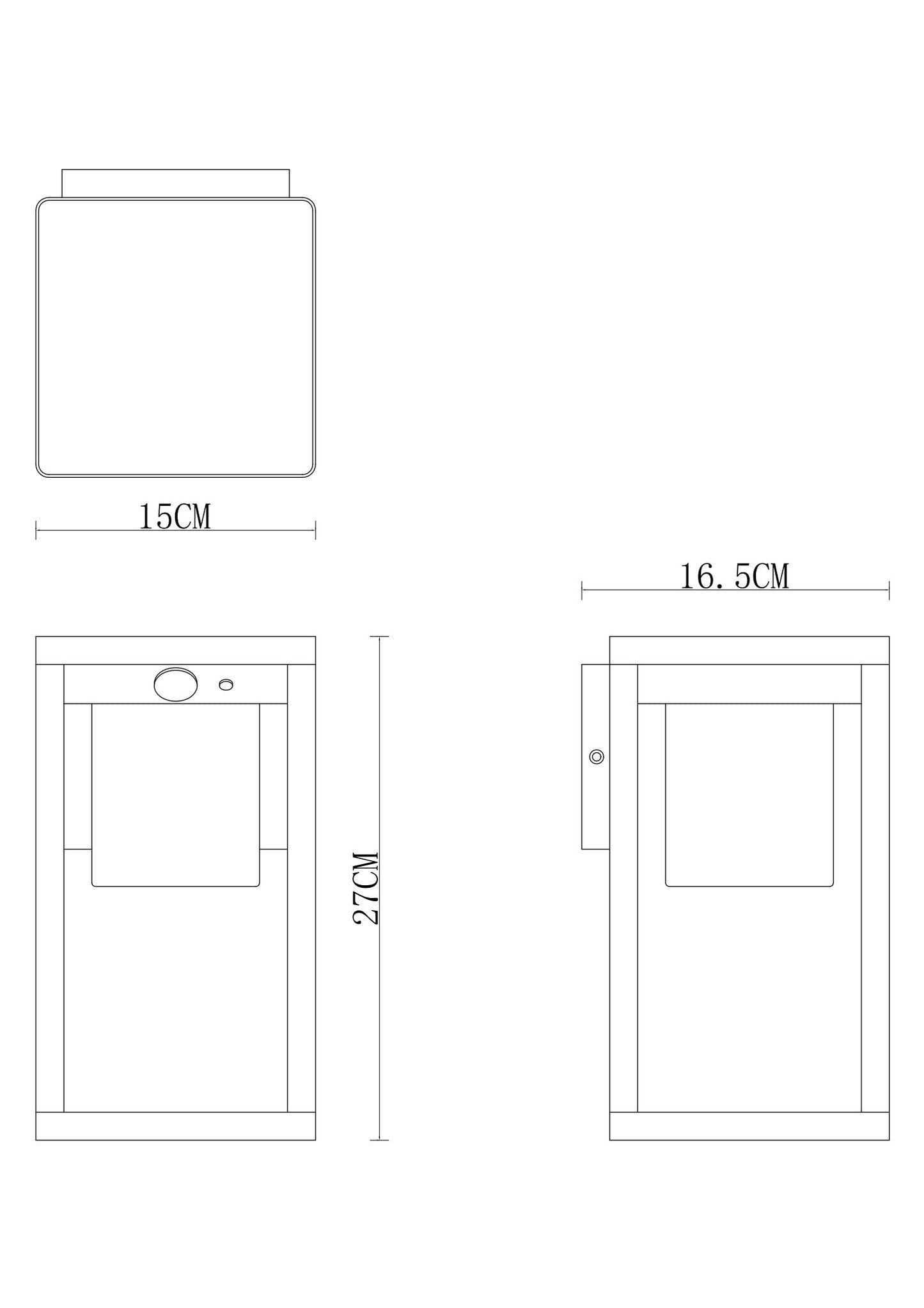 Loiza Series / Outdoor Ceiling - Solar Wall Mounted 3CCT Aluminum Light