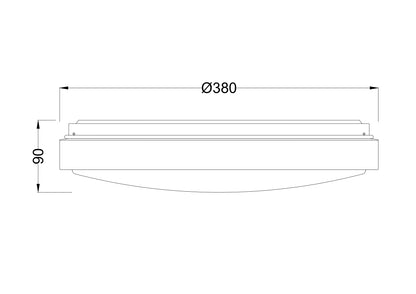 16” Led CCT Selectable Flush Mount 24W / 120V