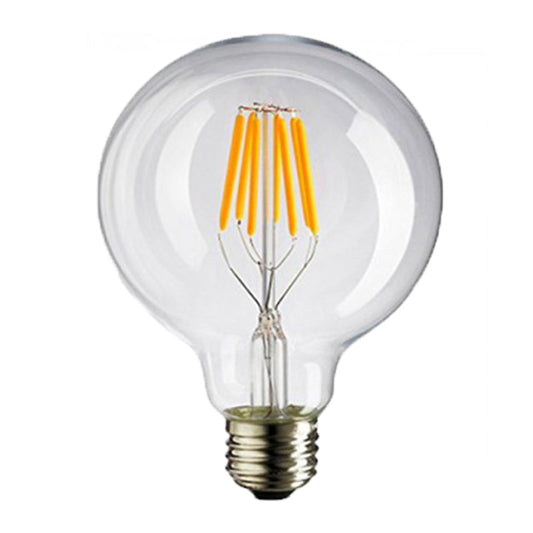 LED G80 6W Clear/ Dimmable 110 Volts / E26 Medium base/ 6500K