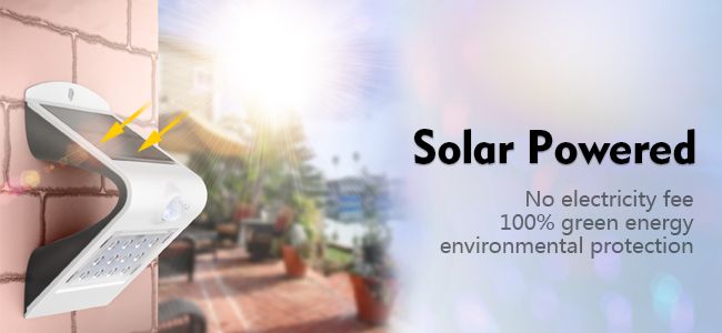 1.5W Led Solar Wall Motion Sensor 4000K Front Light 3000K Back Light