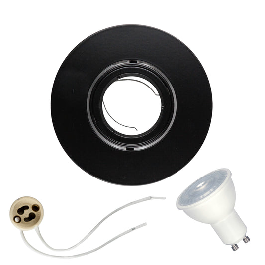 KIT 4.5” Concrete Round Recessed Downlight Fixture + LED GU10 6.5W Series