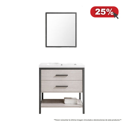 Vanity EKO PVC Grey & Black 32" / PVW - 02