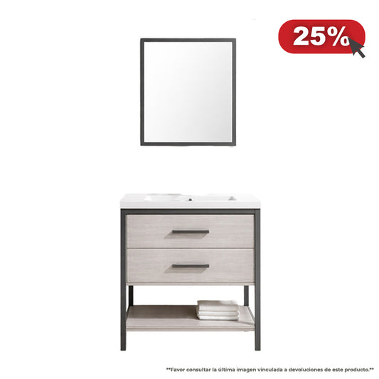 Vanity EKO PVC Grey & Black 32" / PVW - 02
