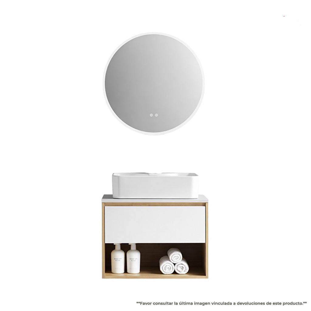 Vanity EKO PVC White & Pine 24" / PVW - 07