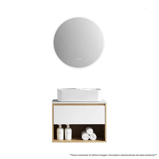 Vanity EKO PVC White & Pine 24" / PVW - 07