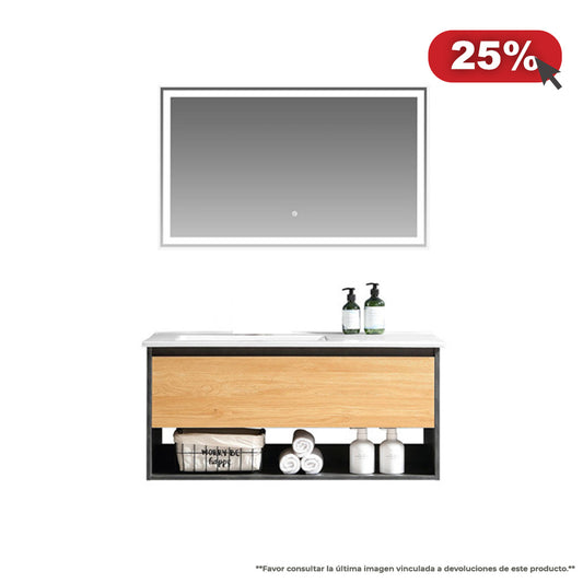 Vanity EKO PVC Black & Wood 32" / PVW - 70