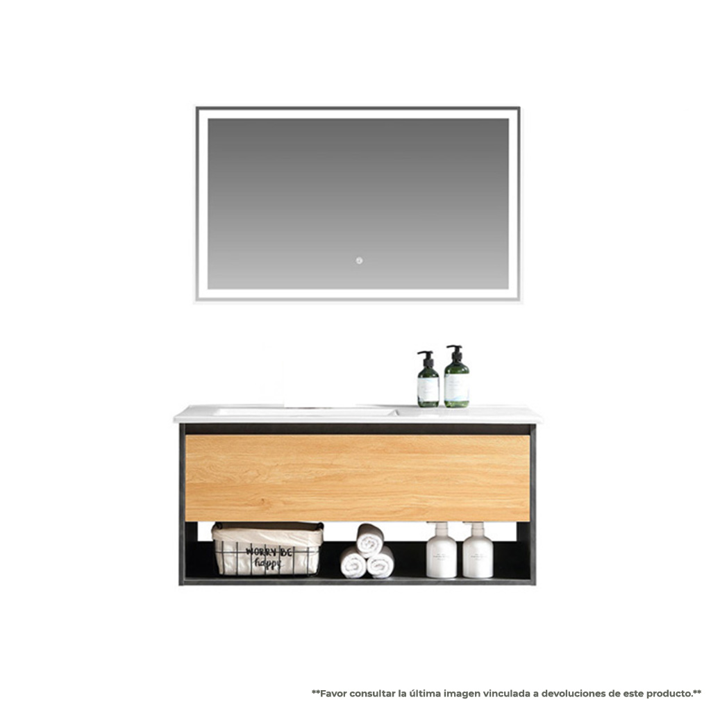 Vanity EKO PVC Black & Wood 32" / PVW - 70