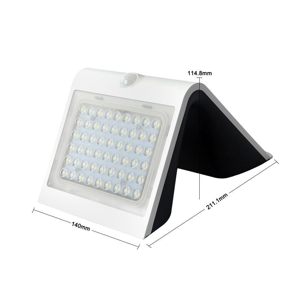 4W Led Solar Wall Motion Sensor 4000K Front Light 3000K Back Light