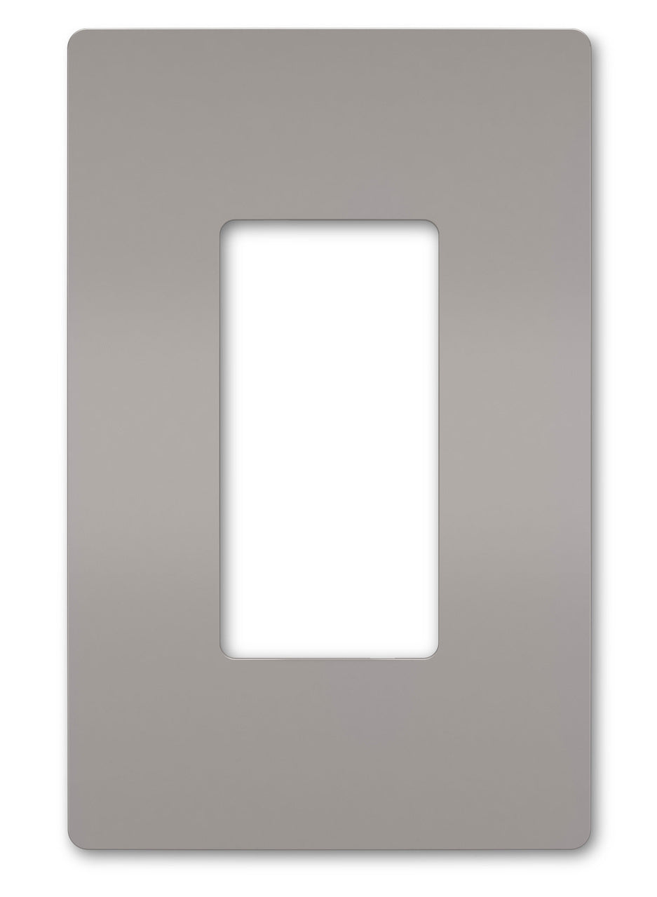 Screwless Decora One-Gang Wall Plate Matte Gray Finish