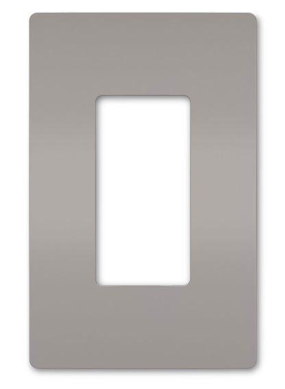 Screwless Decora One-Gang Wall Plate Matte Gray Finish