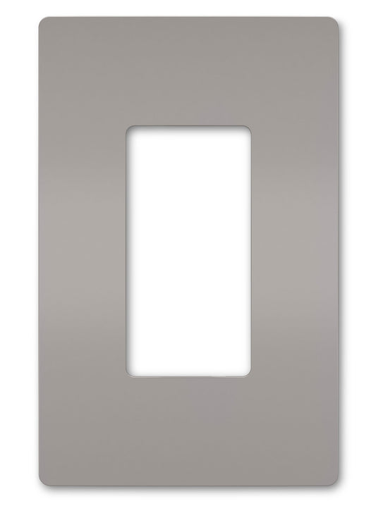 Screwless Decora One-Gang Wall Plate Matte Gray Finish