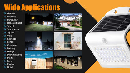 4W Led Solar Wall Motion Sensor 4000K Front Light 3000K Back Light