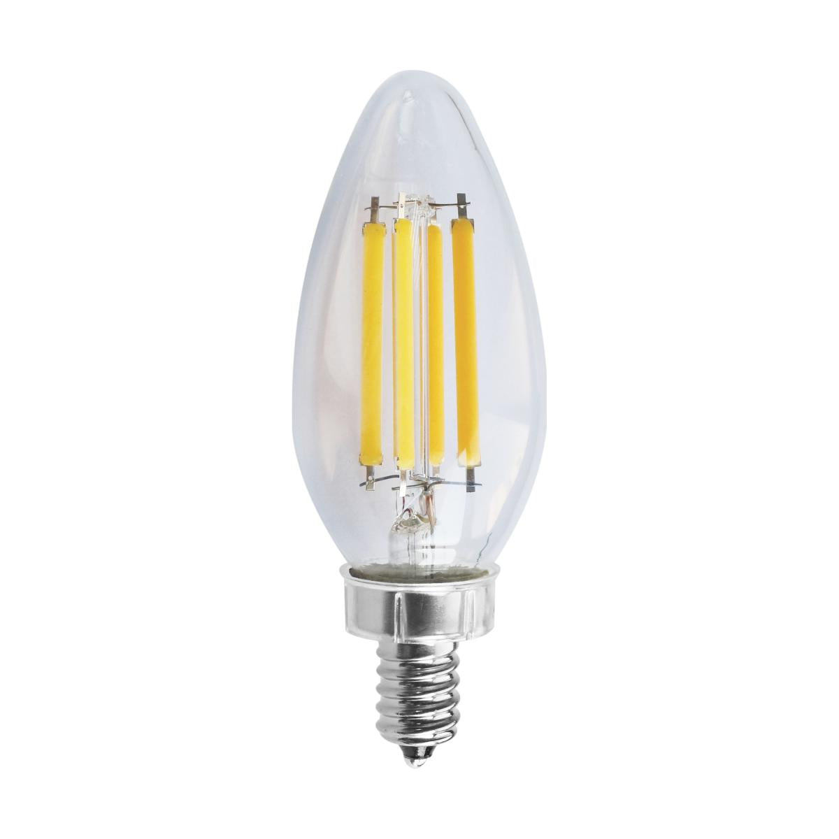LED C11 8W Clear/ Dimmable 120 volt/ E12 Candelabra base/ 760 Lumens / 3000K