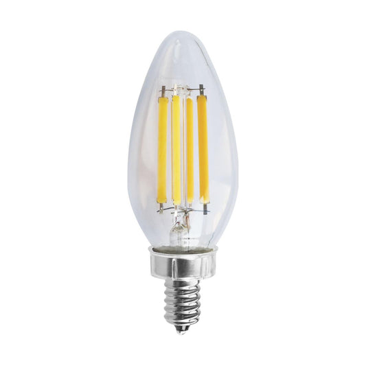 LED C11 8W Clear/ Dimmable 120 volt/ E12 Candelabra base/ 760 Lumens / 3000K