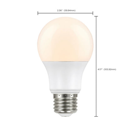 LED A19 8.5W White/ Non-Dimmable 120 Volt/ Dusk to Dawn/ E26 Medium base/ 800 Lumens