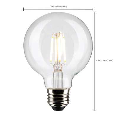 LED G25 6W Clear/ Dimmable 120 Volt/ E26 Medium Base/ 500 Lumens
