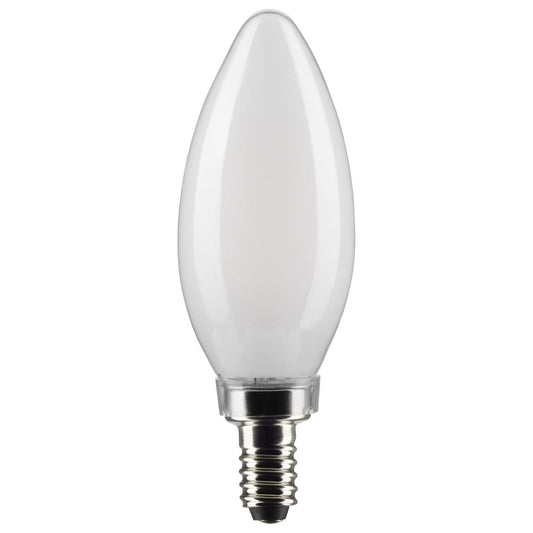 LED B11 4W Frosted/ Dimmable 120 Volt/ E12 Candelabra base/ 350 Lumens