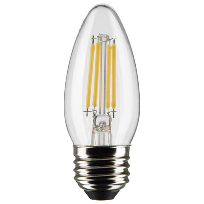 LED B11 4W Clear/ Dimmable 120 Volt /E26 Medium base / 350 Lumens/ 3000K