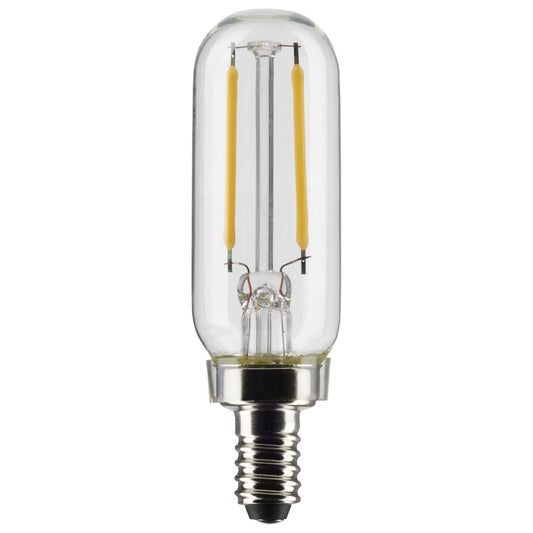 LED T6 2.8W Clear/ Dimmable 120 Volt/ E12 Candelabra base/ 200 Lumens / 2700K