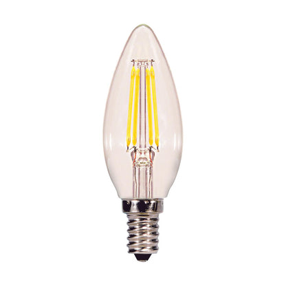 LED 3 Pack B11 4.5W Clear/ Dimmable 120 Volt/ E12 Candelabra base/ 350 Lumens/ 3000K