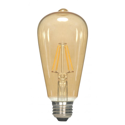LED ST19 7W Amber / Dimmable 120 Volt/ E26 Medium Base/ 650 Lumens/ 2000K