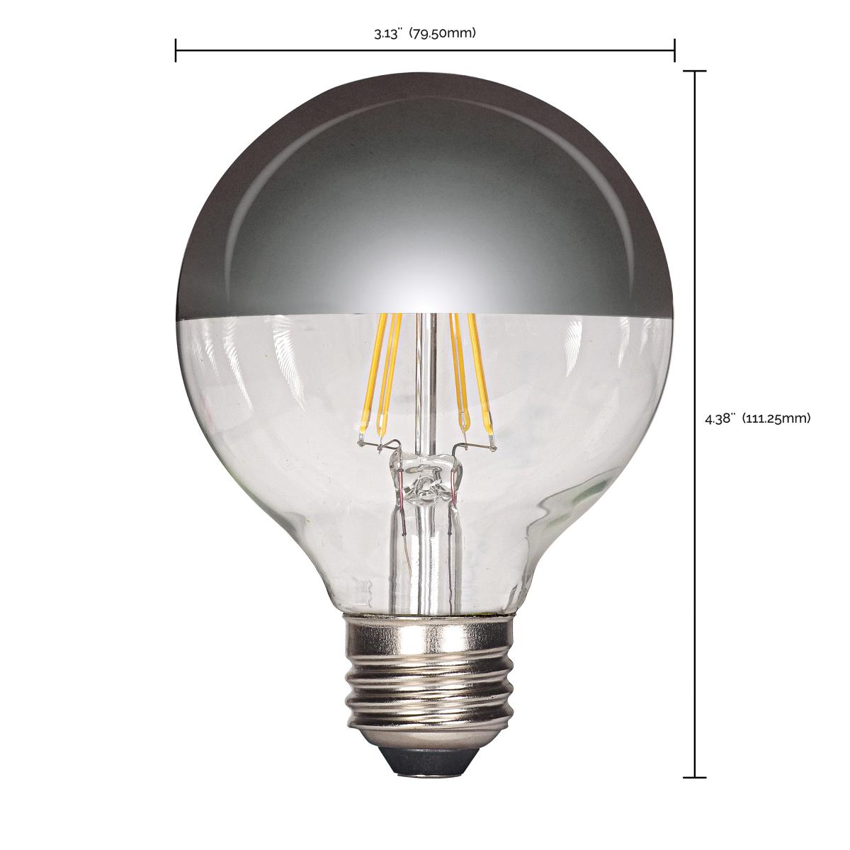 LED G25 4.5W Silver Crown / Dimmable 120 Volt/ E26 Medium Base/ 430 Lumens/ 2700K