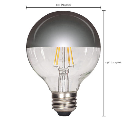LED G25 4.5W Silver Crown / Dimmable 120 Volt/ E26 Medium Base/ 430 Lumens/ 2700K