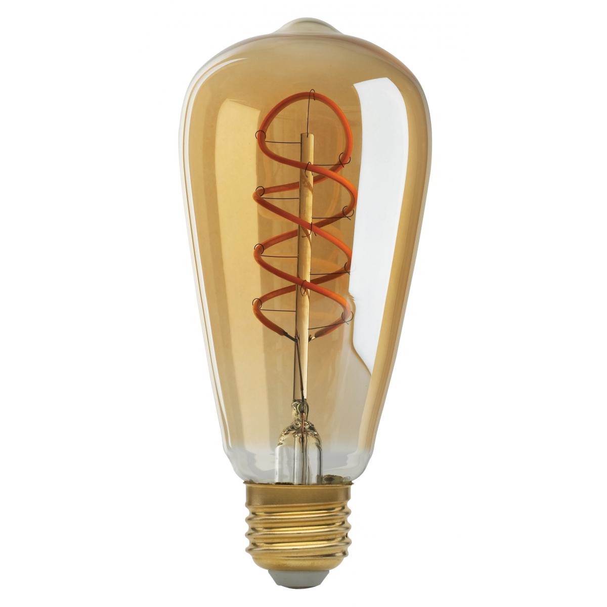 LED ST19 4.5W Amber/ Dimmable 120 Volt / E26 Medium Base/ 240 Lumens/ 2000K