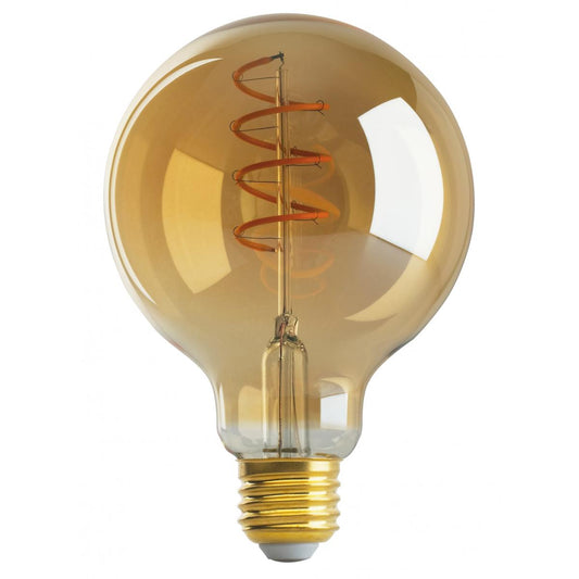 LED G30 4.5W Amber/ Dimmable 120 Volt/ E26 Medium Base/ 240 Lumens/ 2000K