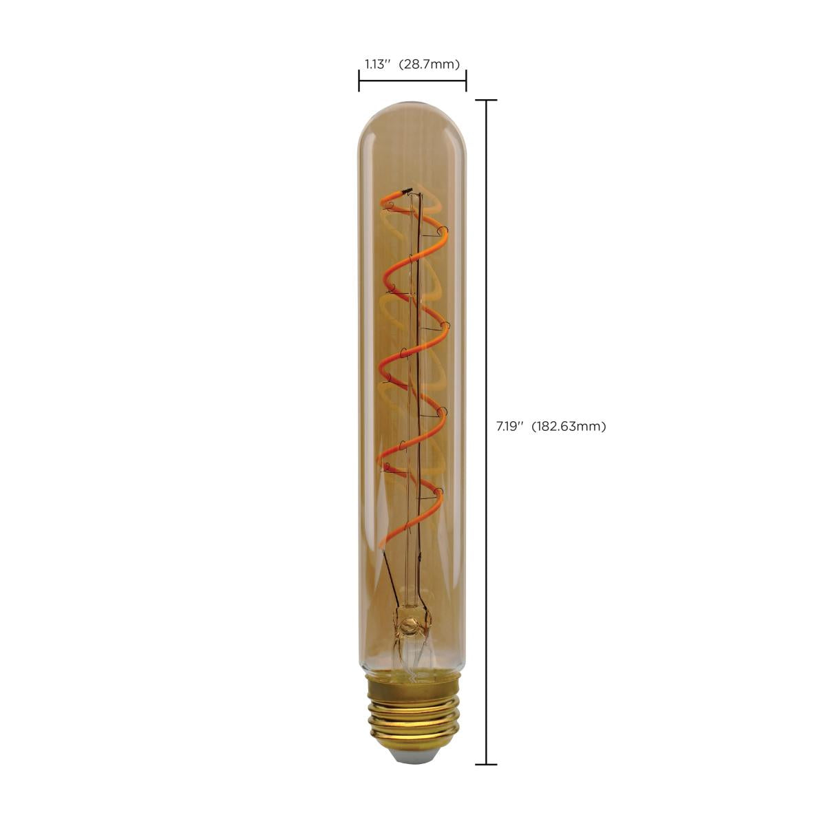 LED T9 4.5W Amber/ Dimmable 120 Volt/ E26 Medium base/ 240 Lumens/ 2000K