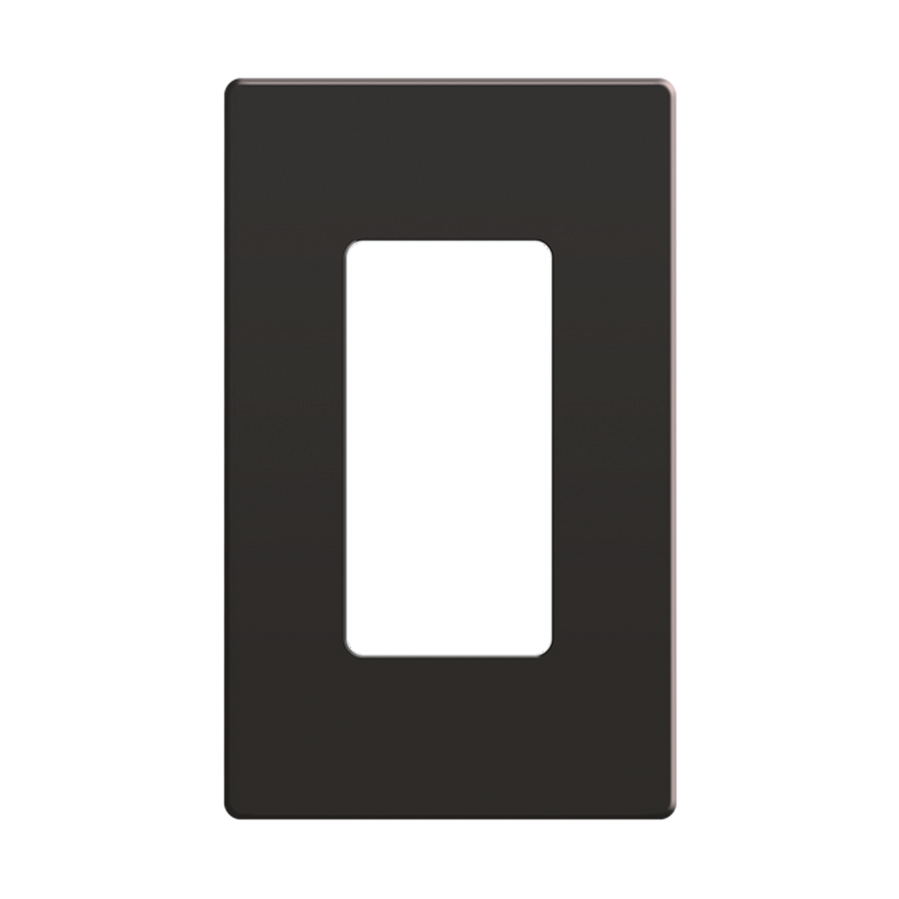 Screwless Decora One-Gang Wall Plate Dark Bronze Finish