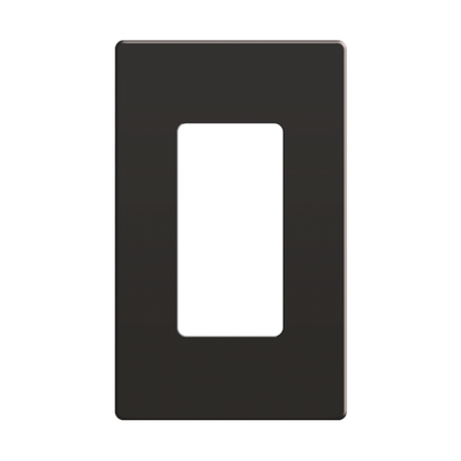 Screwless Decora One-Gang Wall Plate Dark Bronze Finish