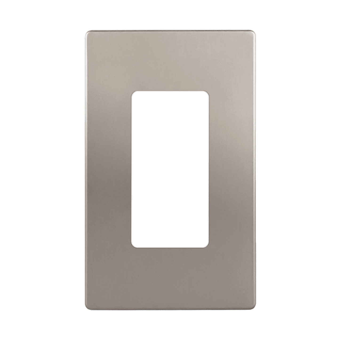 Screwless Decora One-Gang Wall Plate Nickel Finish