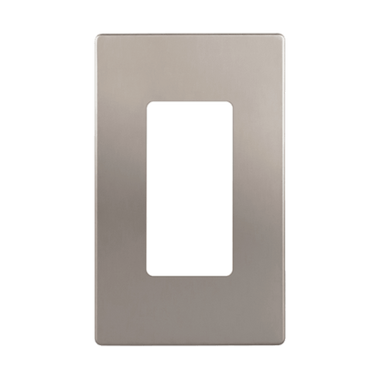 Screwless Decora One-Gang Wall Plate Nickel Finish