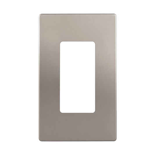 Screwless Decora One-Gang Wall Plate Nickel Finish