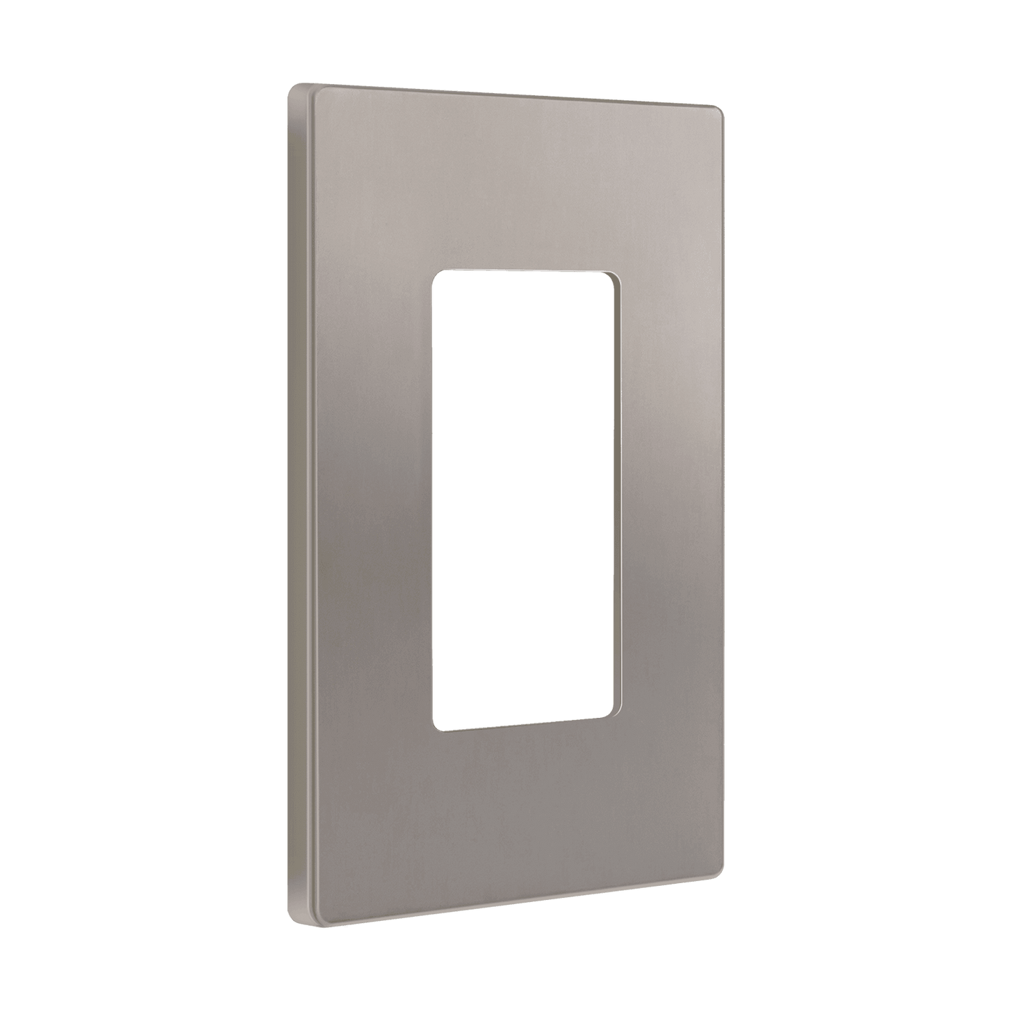 Screwless Decora One-Gang Wall Plate Nickel Finish