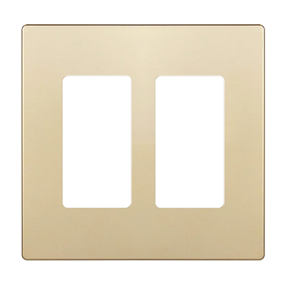 Screwless Decora Two-Gang Wall Plate Gold Finish