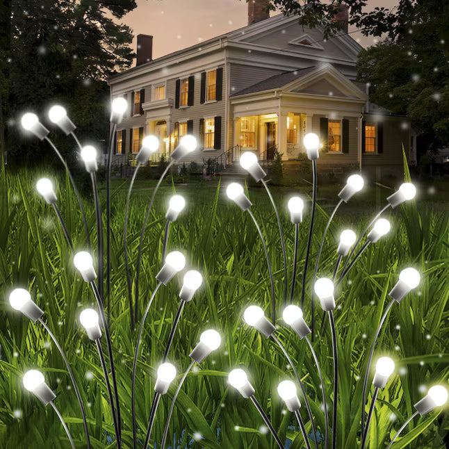 Solar 10LED Firefly Light String White 6000K Set of 2pcs