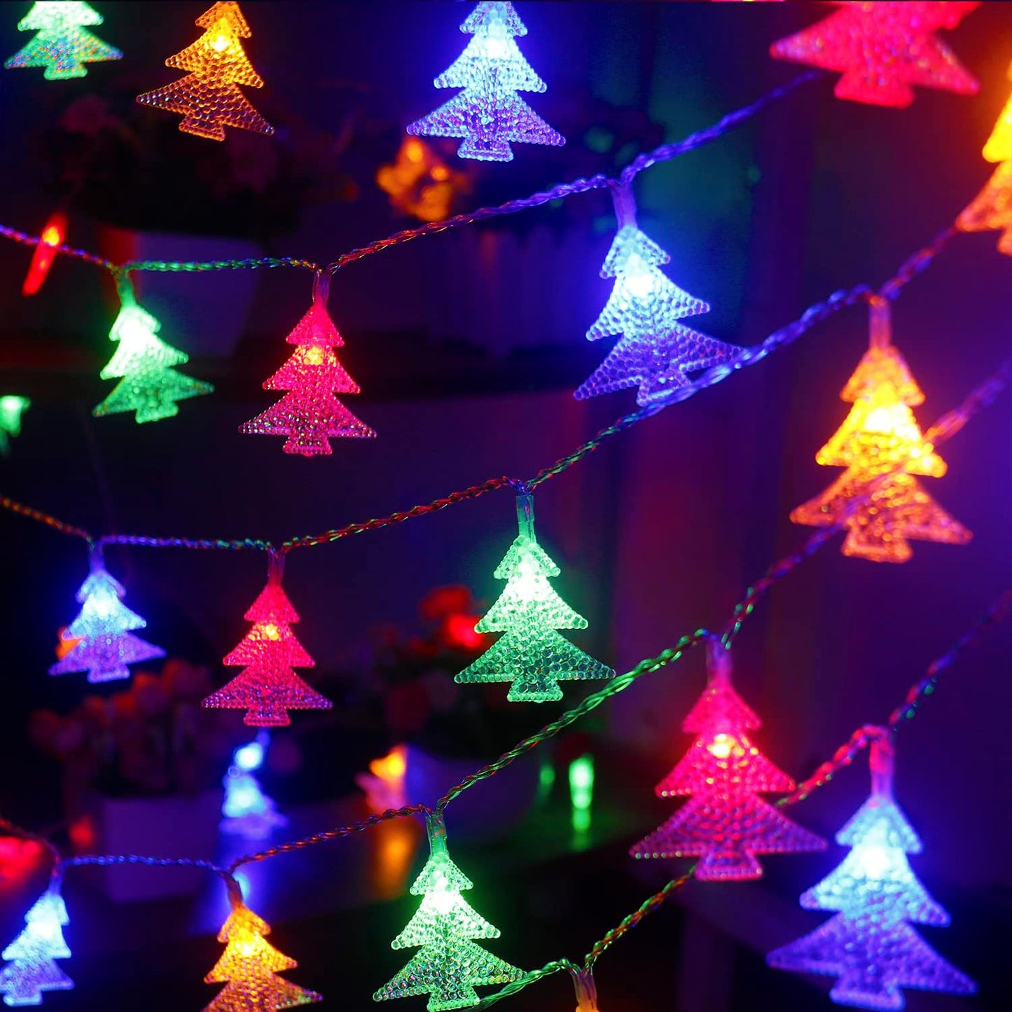 Solar String Light 20LED Christmas Tree RGB 17ft