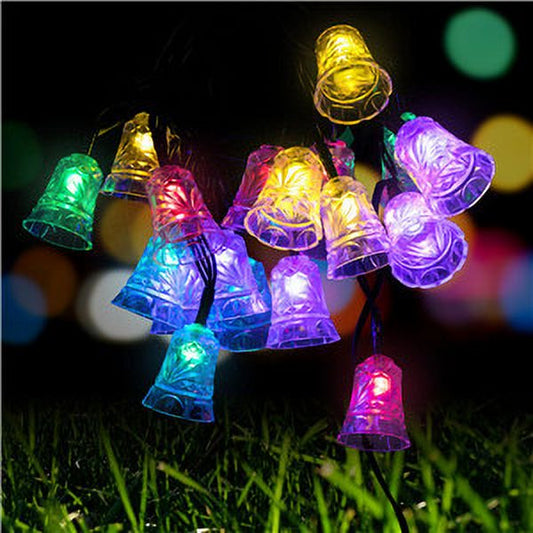 Solar String Light 20LED Bell RGB 17ft