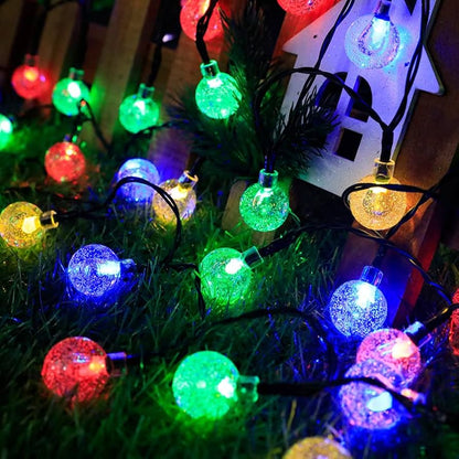 Solar String Light 100LED Bubble Bead RGB 40ft