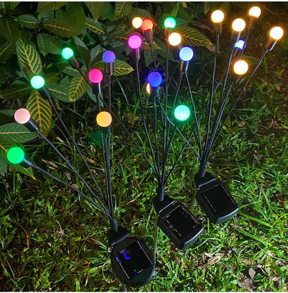 Solar 10LED Firefly Light String RGB Set of 2pcs