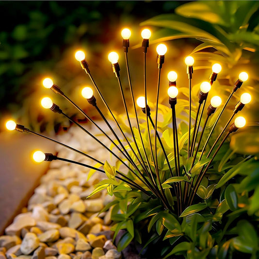 Solar 10LED Firefly Light String Warm White 3000K Set of 2pcs