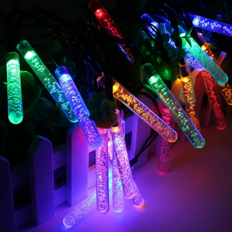 Solar String Light 20LED Ice Cone RGB 17ft