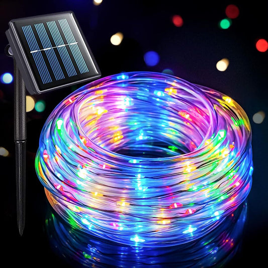 Solar 100LED Small Board Hollow Tube Copper Lamp [diameter 6mm] RGB 40ft