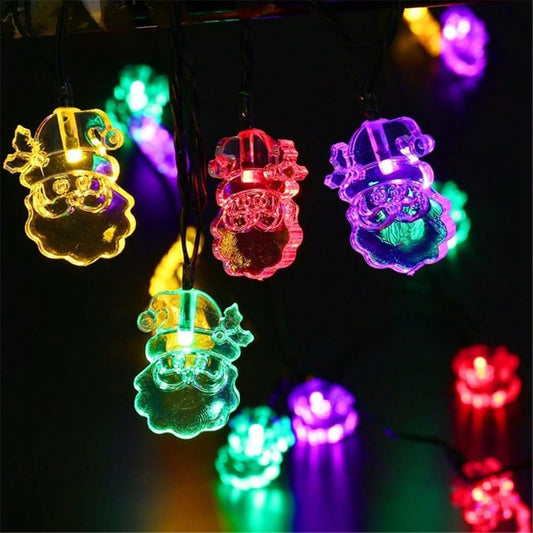 Solar String Light 20LED Santa Claus RGB 17ft