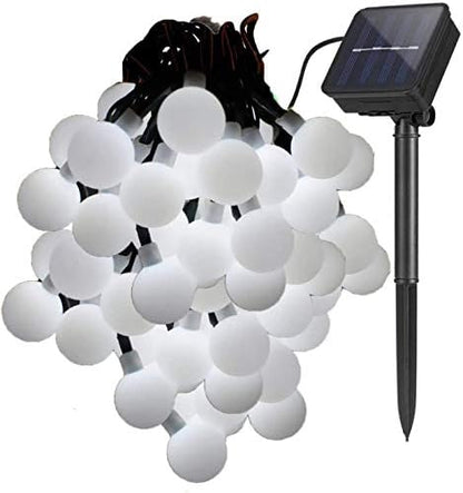 Solar String Light 50LED White Ball RGB 23ft