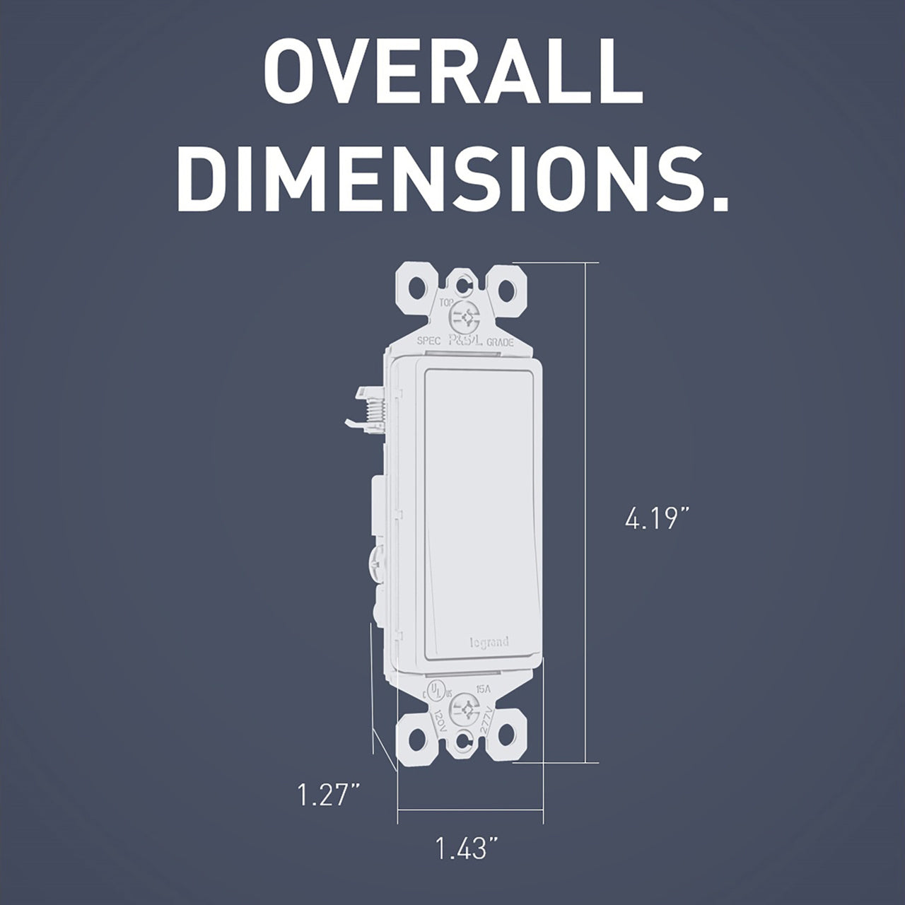 Single Pole Decora Switch Matte White Finish