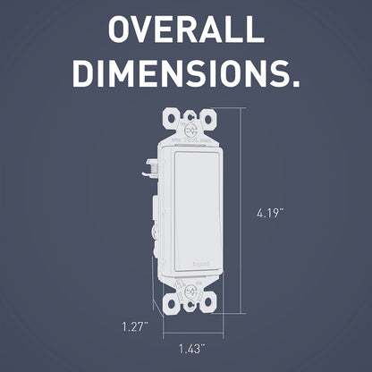 Single Pole Decora Switch Matte White Finish