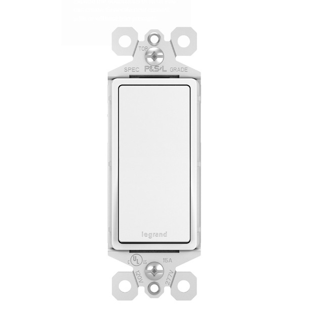 Single Pole Decora Switch Matte White Finish